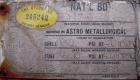 Used Astro Metallurgical Single Pass Shell and Tube Heat Exchanger, 183 Square Feet, Vertical. Carbon steel shell rated 150 psi at –20 to 250 deg F. (208) 3/4