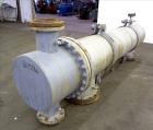 Used J.F.D. Tube & Coil Products U Tube Shell & Tube Heat Exchanger, Approximate 909 Square Feet, Horizontal. SB-434-825 Incoloy 825 shell rated 75 psi at 350 degrees F, (232) 3/4