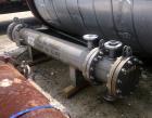 Used Ellett Industries Shell & Tube Heat Exchanger, 54 Square Feet, Horizontal.