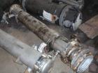 Used Allegheny Bradford Shell and Tube Heat Exchanger, 128 square feet, vertical. 304L Stainless steel shell rated 150 psi at –20 to 350 deg F. (109) 3/4