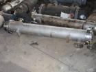 Used Allegheny Bradford Shell and Tube Heat Exchanger, 172 square feet, horizontal. 304L Stainless steel shell rated 150 psi at –20 to 350 deg F. (219) 1/2'' diameter x 6’ long Hastelloy C-276 tubes ...