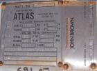 Used Atlas Single Pass Shell and Tube Heat Exchanger, 102 square feet, horizontal, type BEM10-120. Carbon steel shell rated 100 psi at 300 deg F, carbon steel baffles and expansion ring. (52) 3/4'' d...
