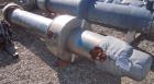 Used Atlas Single Pass Shell and Tube Heat Exchanger, 102 square feet, horizontal, type BEM10-120. Carbon steel shell rated 100 psi at 300 deg F, carbon steel baffles and expansion ring. (52) 3/4