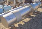 Used Atlas Single Pass Shell and Tube Heat Exchanger, 399 square feet, horizontal, type BEM18-120. Carbon steel shell rated 100 psi at 300 deg F, carbon steel baffles and expansion ring. (208) 3/4