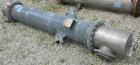 Used: Atlas shell and tube heat exchanger, approx 154 square feet, vertical. Carbon steel shell rated 100 psi at 300 deg.f.,(120) 3/4