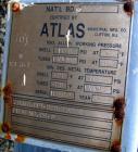 Used Atlas Shell and Tube Heat Exchanger, 167 square feet, vertical. Type BEM14-84.  Carbon steel shell rated 100 psi at 300 deg F, (122) 3/4