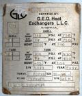 Used G.E.O. Heat Exchangers Shell & Tube Heat Exchanger