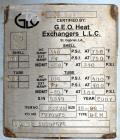 Used- G.E.O. Heat Exchangers Shell & Tube Heat Exchanger