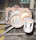 Used Ketema Single Pass Shell & Tube Heat Exchanger, 36 Square Feet, Size 8-B-42. Carpenter 20 product contact areas, vertical. Carbon steel shell rated 150 psi at 400 deg F. (53) 3/4