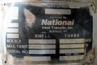 Used National Heat Transfer Shell & Tube Heat Exchanger, 269 Square Feet. Hastelloy C276 tubes and bonnets, 316L stainless steel tube sheets. (110) 0.75