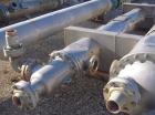 Used RAS Process Equipment 2 Pass Shell and Tube Heat Exchanger, 193 square feet, horizontal, type BEM 10-144. 316L stainless steel shell rated 50 psi/FV at 180 deg F. (82) 3/4'' diameter x 12' long ...