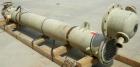 Used: Pfizer Monel shell and tube heat exchanger, approximately 241 square feet, horizontal. Carbon steel shell rated 150 psi at -55 to 350 deg F. (126) 3/4