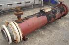 Used Titanium Industries Shell and Tube Heat Exchanger, 151 square feet, horizontal. Tema Type BEM, Tema Size 14-72. Carbon steel shell rated 75 psi at 350 deg F, (129 ) 3/4'' diameter x 6' long Zirc...