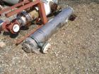 Used Yula Corporation Single Pass Shell and Tube Heat Exchanger, 19 square feet, horizontal, model WC-1A-54AS. Carbon steel shell rated fv/105 psi at 400 deg F and –20 deg F at FV/150 psi. (24) 5/8