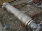 Used Yula Corporation Shell And Tube Heat Exchanger, 49 square feet, horizontal, model WC-1C-72BS. Carbon steel shell rated 150 psi at 350 deg F, (42) 3/4