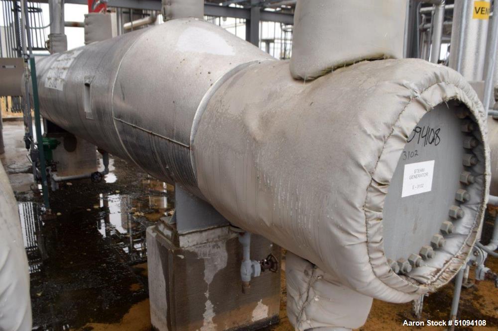 Used J.F.D. Tube & Coil Products 6 Pass U Tube Shell & Tube Heat Exchanger, Approximate 375 Square Feet, Horizontal. Carbon steel shell rated 165 psi at -15 to 425 degrees F., (36) 1" diameter x 20' ...