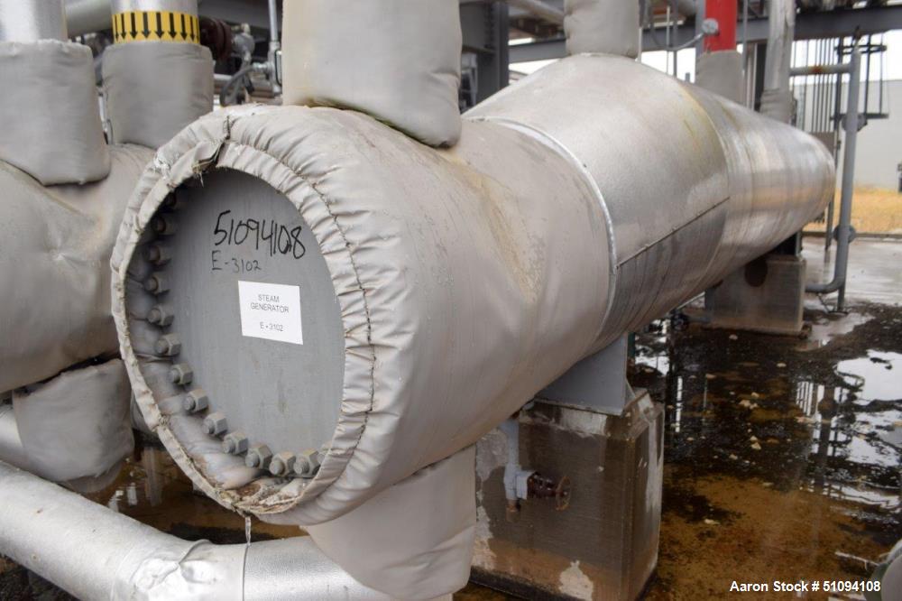 Used J.F.D. Tube & Coil Products 6 Pass U Tube Shell & Tube Heat Exchanger, Approximate 375 Square Feet, Horizontal. Carbon steel shell rated 165 psi at -15 to 425 degrees F., (36) 1" diameter x 20' ...
