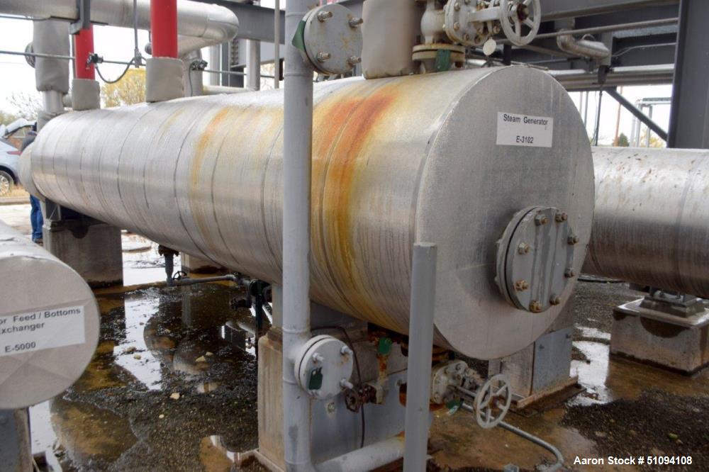Used J.F.D. Tube & Coil Products 6 Pass U Tube Shell & Tube Heat Exchanger, Approximate 375 Square Feet, Horizontal. Carbon steel shell rated 165 psi at -15 to 425 degrees F., (36) 1" diameter x 20' ...
