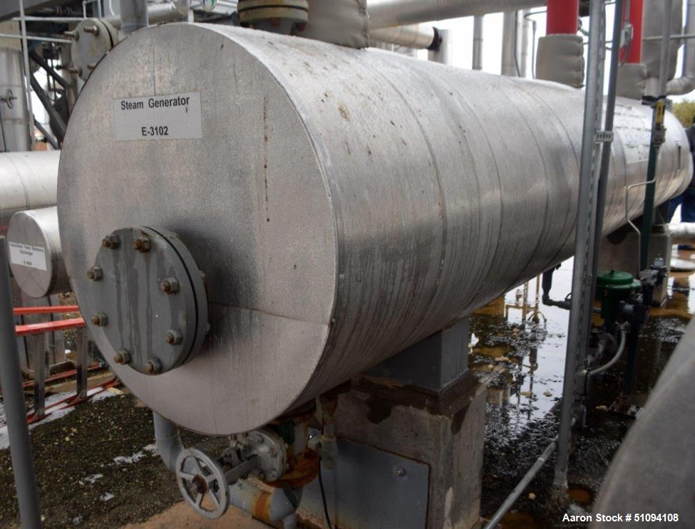 Used J.F.D. Tube & Coil Products 6 Pass U Tube Shell & Tube Heat Exchanger, Approximate 375 Square Feet, Horizontal. Carbon steel shell rated 165 psi at -15 to 425 degrees F., (36) 1" diameter x 20' ...