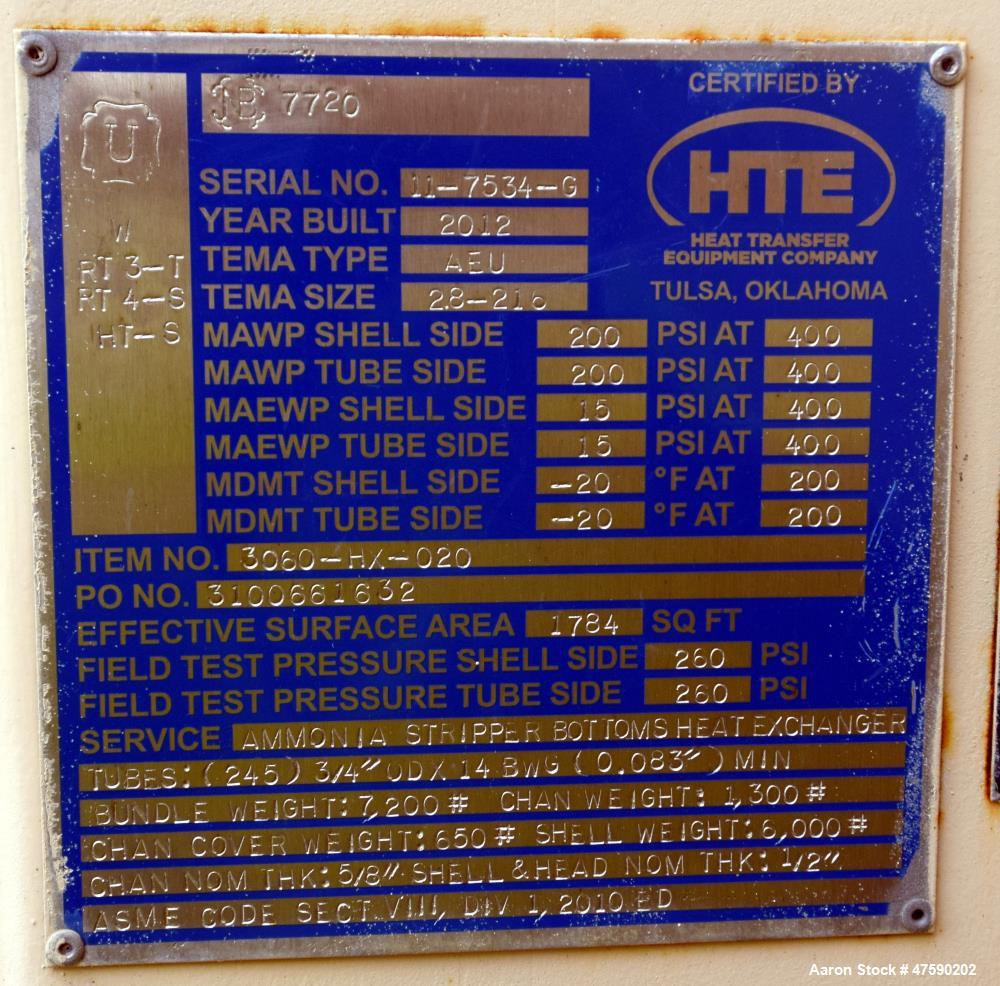 Unused- Heat Transfer Equipment U Tube Shell and Tube Heat Exchanger