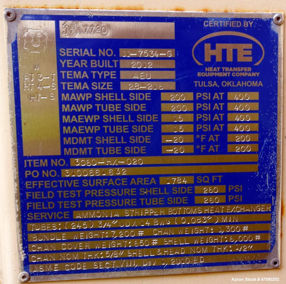Unused- Heat Transfer Equipment U Tube Shell and Tube Heat Exchanger