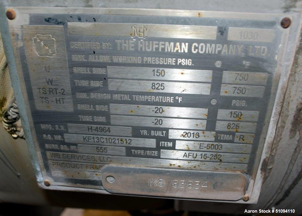 Huffman U Tube Shell & Tube Heat Exchanger