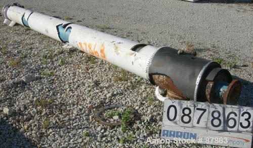 USED: American Standard single pass shell and tube heat exchanger, horizontal, approximately 258 square feet. Carbon steel shell rated 75 psi at 300 deg F, (110) 3/4" diameter x 12' long brass tubes ...