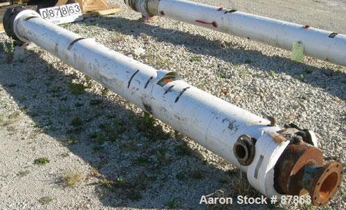 USED: American Standard single pass shell and tube heat exchanger, horizontal, approximately 258 square feet. Carbon steel shell rated 75 psi at 300 deg F, (110) 3/4" diameter x 12' long brass tubes ...