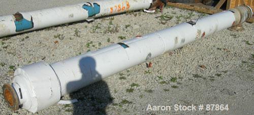 USED: American Standard single pass shell and tube heat exchanger, horizontal, approximately 258 square feet. Carbon steel shell rated 75 psi at 300 deg F, (110) 3/4" diameter x 12' long brass tubes ...