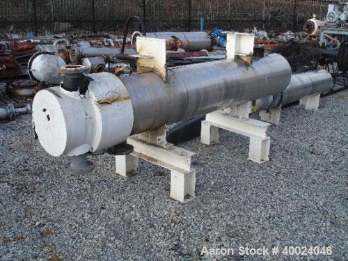Used Atlas U Tube Heat Exchanger, approximately 119 square feet, horizontal. Carbon steel shell rated fv/150 psi at 300 deg F, (76) 3/4" diameter x 8' long carbon steel tubes rated fv/150 psi at 300 ...