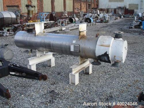 Used Atlas U Tube Heat Exchanger, approximately 119 square feet, horizontal. Carbon steel shell rated fv/150 psi at 300 deg F, (76) 3/4" diameter x 8' long carbon steel tubes rated fv/150 psi at 300 ...