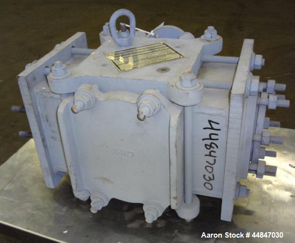 Used Carbone Graphite Block Type Heat Exchanger, Approximately 10 Square Feet