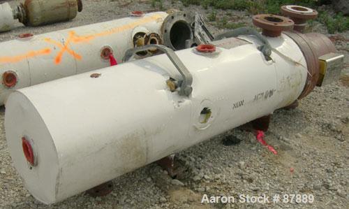 Used Doyle and Roth U Tube Heat Exchanger, approximately 25 square feet, horizontal. Carbon steel shell rated 100 psi at 350 deg F. (32) 3/4" diameter x 4' long carbon steel tubes rated 100 psi at 35...
