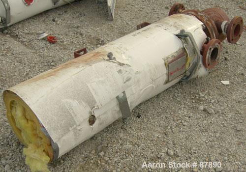 Used Doyle and Roth U Tube Heat Exchanger, approximately 25 square feet, horizontal. Carbon steel shell rated 100 psi at 350 deg F. (32) 3/4" diameter x 4' long carbon steel tubes rated 100 psi at 35...