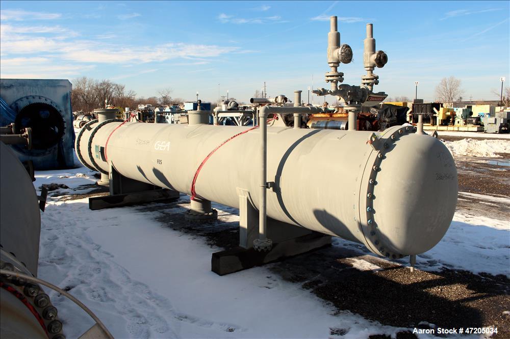 Unused- Fabsco 2 Pass Shell & Tube Heat Exchanger, Approximately 4,092 Square Feet, Horizontal. Carbon steel shell rated 350 psi at -30 to 250 degrees F. (1044) 3/4" Diameter x 20' long carbon steel ...