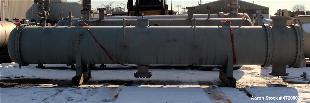 Unused- Fabsco 2 Pass Shell & Tube Heat Exchanger, Approximately 4,092 Square Feet, Horizontal. Carbon steel shell rated 350 psi at -30 to 250 degrees F. (1044) 3/4" Diameter x 20' long carbon steel ...