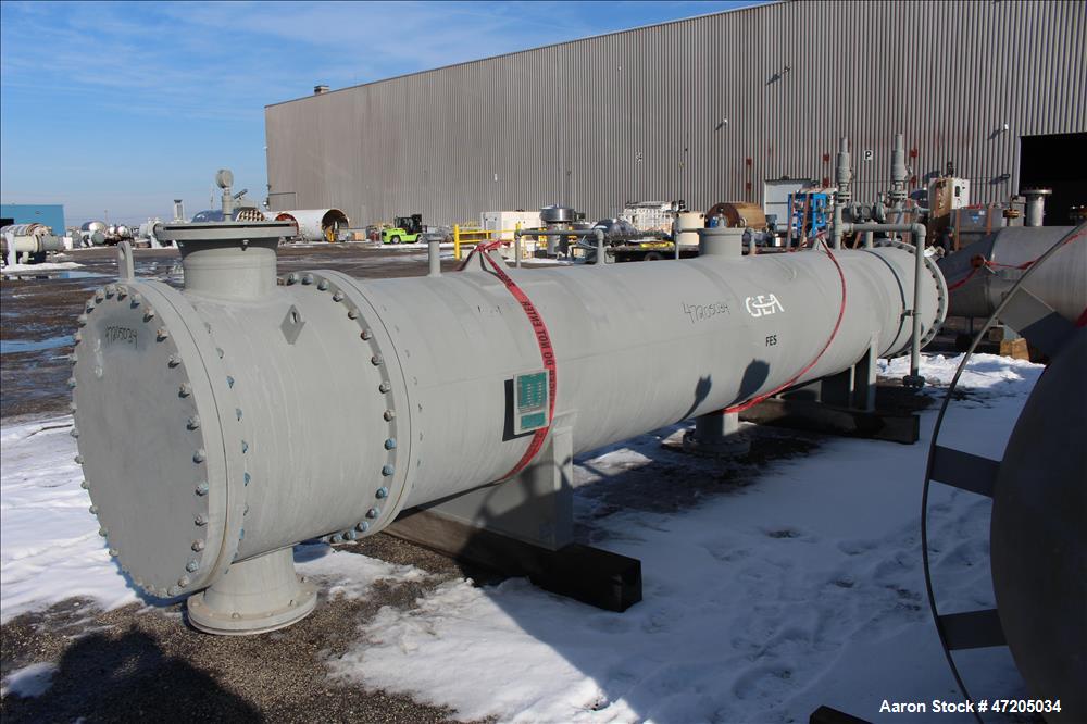 Unused- Fabsco 2 Pass Shell & Tube Heat Exchanger, Approximately 4,092 Square Feet, Horizontal. Carbon steel shell rated 350 psi at -30 to 250 degrees F. (1044) 3/4" Diameter x 20' long carbon steel ...