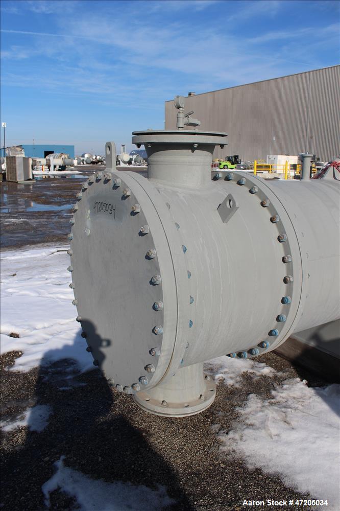 Unused- Fabsco 2 Pass Shell & Tube Heat Exchanger, Approximately 4,092 Square Feet, Horizontal. Carbon steel shell rated 350 psi at -30 to 250 degrees F. (1044) 3/4" Diameter x 20' long carbon steel ...