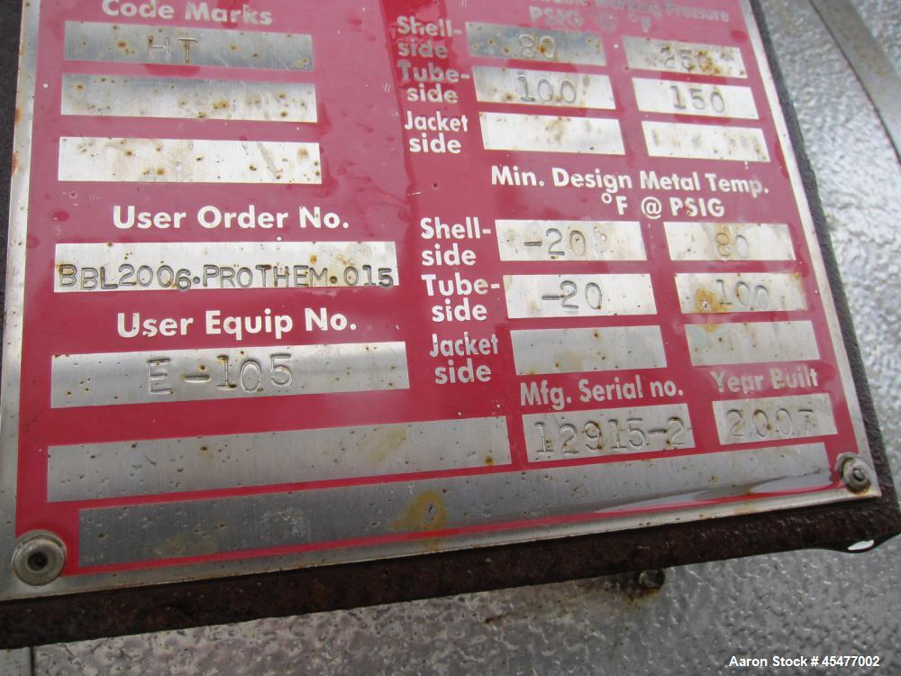 Used Heat Transfer Systems U-Tube Shell & Tube Heat Exchanger – 2,858 Sq. Ft., Carbon Steel