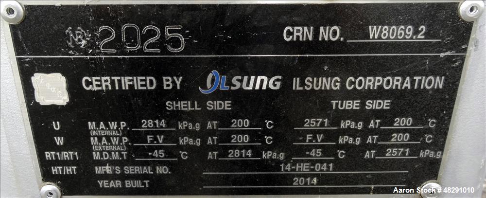 Unused- 4 Pass U Tube Shell & Tube Heat Exchanger