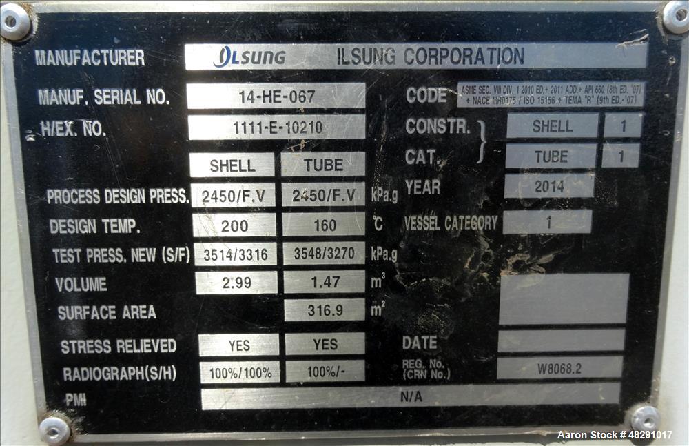 4 Pass U Tube Shell & Tube Heat Exchanger