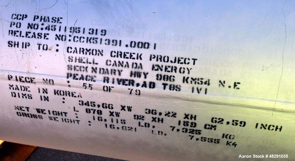 Unused- Ilsung Corporation 4 Pass U Tube Shell & Tube Heat Exchanger, Approximat