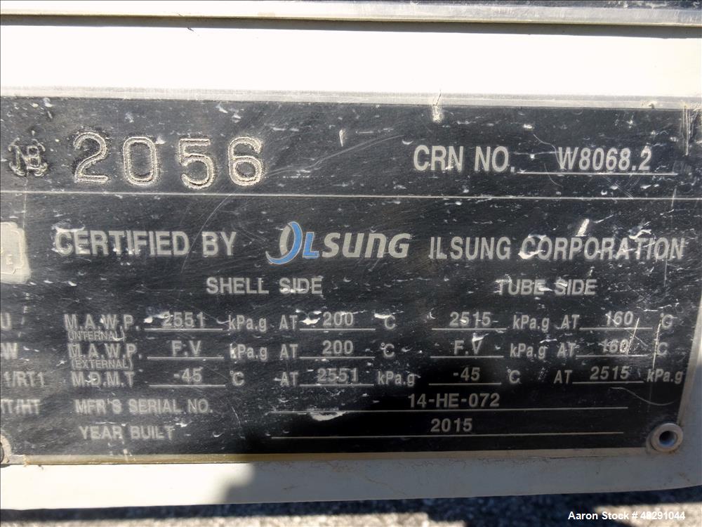 Used  3,409 Sq. Ft., Carbon Steel 4-Pass U-Tube Shell & Tube Heat Exchanger – Industrial