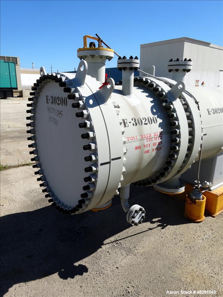 Unused Horizontal 4-Pass U-Tube Shell & Tube Heat Exchanger – 3,409 Sq. Ft., Carbon Steel