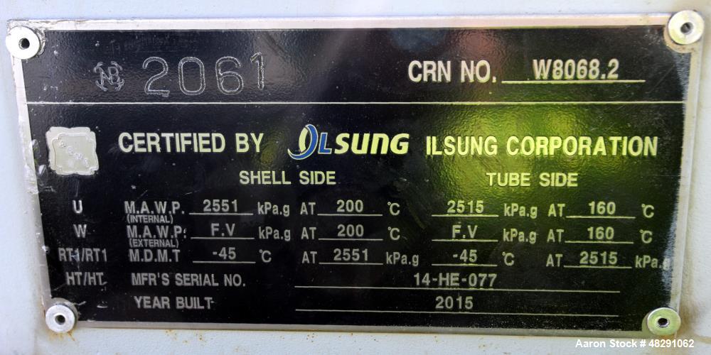 Unused- 4-Pass U Tube Shell & Tube Heat Exchanger