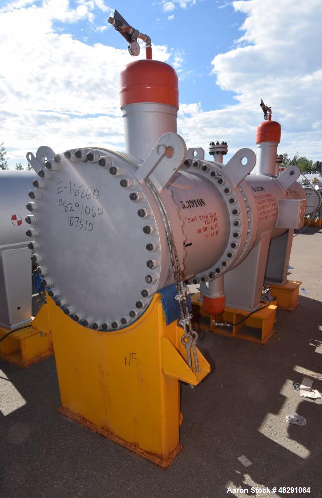 Unused- Ilsung Corporation U Tube Shell & Tube Heat Exchanger, Approximate 700 Square Feet, Carbon Steel, Horizontal. Shell rated 486psi/Full Vacuum at 392 degrees F., (178) 1” diameter x 90” long tu...