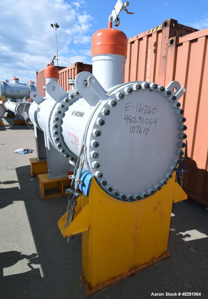 Unused- Ilsung Corporation U Tube Shell & Tube Heat Exchanger, Approximate 700 Square Feet, Carbon Steel, Horizontal. Shell rated 486psi/Full Vacuum at 392 degrees F., (178) 1” diameter x 90” long tu...