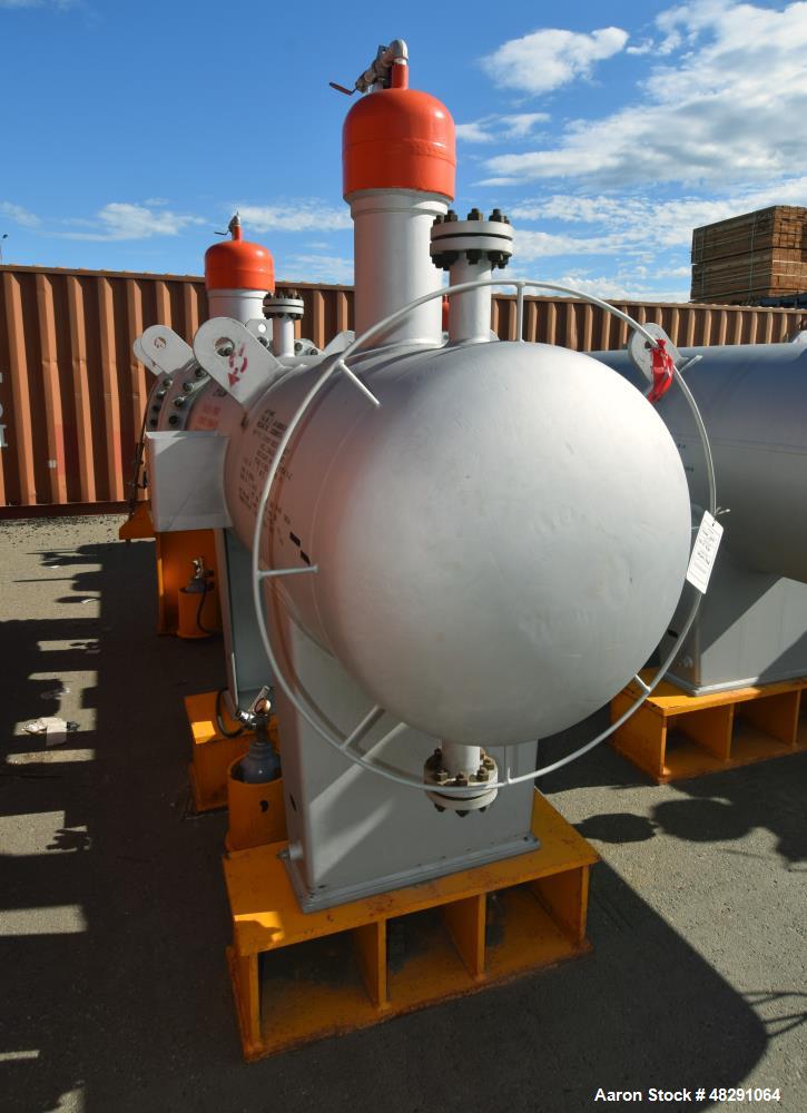 Unused- Ilsung Corporation U Tube Shell & Tube Heat Exchanger, Approximate 700 Square Feet, Carbon Steel, Horizontal. Shell rated 486psi/Full Vacuum at 392 degrees F., (178) 1” diameter x 90” long tu...