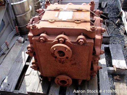 Used Kearney Graphite Block Type Heat Exchanger, 55 square feet, model 55/55. Graphite contact areas. Shell and tubes rated 75 psi at 360 deg F. 2" tubes and shell inlet/outlet, serial #4078.2.
