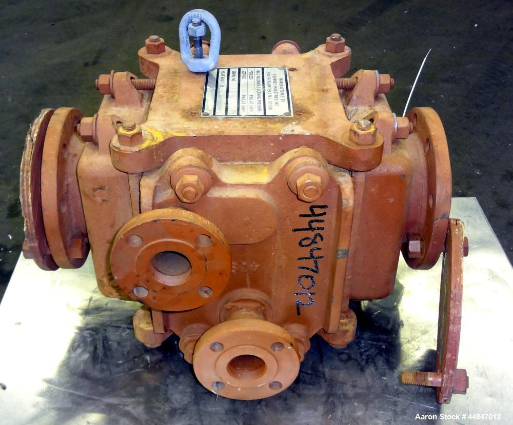 Used Kearney Graphite Block Type Heat Exchanger, approximately 10 square feet